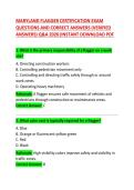 &NewLine;MARYLAND FLAGGER CERTIFICATION EXAM QUESTIONS AND CORRECT ANSWERS