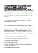 CA CREMATORY MANAGER TEST&NewLine;2026 TEST BANK COMPLETE&NewLine;QUESTIONS SOLUTIONS GRADED A&plus;