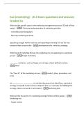 bus &lpar;marketing&rpar; - ch&period;2 Exam questions and answers&NewLine;Graded A&plus;