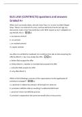 BUS LAW &lpar;CONTRACTS&rpar; questions and answers&NewLine;Graded A&plus;