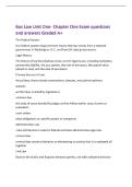 Bus Law Unit One- Chapter One Exam questions&NewLine;and answers Graded A&plus;