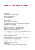 MATH 2414 FINAL EXAM 3&plus; MATERIAL