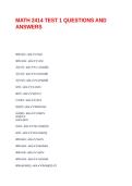 MATH 2414 TEST 1 QUESTIONS AND ANSWERS&period;