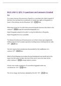 BUS LAW U&period; 8&sol;U&period; 9 questions and answers Graded&NewLine;A&plus;