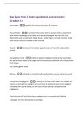 Bus Law Test 2 Exam questions and answers&NewLine;Graded A&plus;