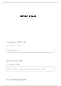 HIGH SCHOOL JROTC QUESTIONS AND VERIFIED ANSWERS