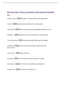 Bus law test 1 Exam questions and answers Graded&NewLine;A&plus;