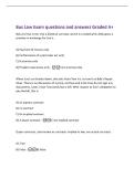 Bus Law Exam questions and answers Graded A&plus;