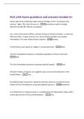 BUS LAW Exam questions and answers Graded A&plus;