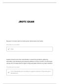 ARMY JROTC LEADERSHIP BOWL PRACTICE QUESTIONS AND VERIFIED ANSWERS