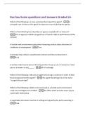 Bus law Exam questions and answers Graded A&plus;