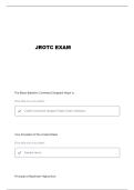 JROTC LET 1 KNOWLEDGE QUESTIONS AND VERIFIED ANSWERS