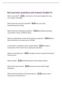 Bus Law Exam questions and answers Graded A&plus;