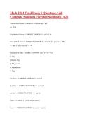 Math 2414 Final Exam 1 Questions And Complete Solutions &lpar;Verified Solutions&rpar; 2026