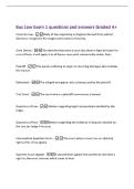 Bus Law Exam 1 questions and answers Graded A&plus;