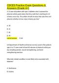 CDCES Exam Bundle With 100&percnt; Correct Answers 2025