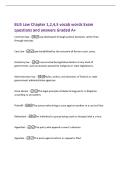 BUS Law Chapter 1&comma;2&comma;4&comma;5 vocab words Exam&NewLine;questions and answers Graded A&plus;