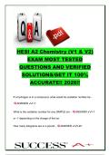 HESI A2 Chemistry &lpar;V1 & V2&rpar; Exam 2026 &ndash; Most Tested Questions and Verified Solutions &ndash; Chemistry