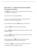 BUS LAW CH&period; 1 - Nature of Law Exam questions&NewLine;and answers Graded A&plus;