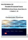 SOLUTIONS MANUAL FOR PRINCIPLES OF CORPORATE FINANCE 14TH EDITION BY RICHARD BREALEY&comma; STEWART  NYERS &comma;ALL CHAPTERS &lpar;1-34&rpar;