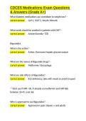 CDCES Medications Exam Questions & Answers &lpar;Grade A&plus;&rpar;&period;docx&NewLine;&NewLine;