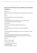 Bus Law and Ethics &num;1 Exam questions and answers&NewLine;Graded A&plus;