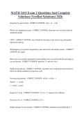 Math 2414 Exam Questions with 100&percnt; Correct Answers &vert; Latest Version &lpar;2026&rpar; Expert Verified
