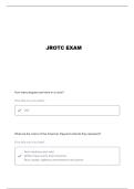 JROTC STUDY GUIDE QUESTIONS AND VERIFIED ANSWERS