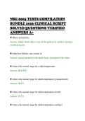 NSG 6005 TESTS COMPILATION&NewLine;BUNDLE 2026 CLINICAL SCRIPT&NewLine;SOLVED QUESTIONS VERIFIED&NewLine;ANSWERS A&plus;