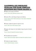 CALIFORNIA LIFE INSURANCE&NewLine;EXAM 2026 TEST BANK COMPLETE&NewLine;QUESTIONS SOLUTIONS GRADED A&plus;&NewLine;