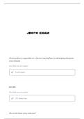 JROTC PFC TEST QUESTIONS AND VERIFIED ANSWERS
