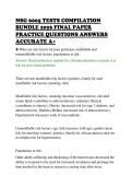 NSG 6005 TESTS COMPILATION&NewLine;BUNDLE 2026 FINAL PAPER&NewLine;PRACTICE QUESTIONS ANSWERS&NewLine;ACCURATE A&plus;
