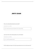 JROTC PFC TEST STUDY GUIDE QUESTIONS AND VERIFIED ANSWERS