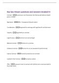 Bus law 5Exam questions and answers Graded A&plus;