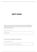 JROTC UNIT 1 QUESTIONS AND VERIFIED ANSWERS