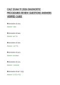 CALT EXAM 111 2026 DIAGNOSTIC&NewLine;PROCEDURES REVIEW QUESTIONS ANSWERS&NewLine;VERIFIED GUIDE&NewLine;