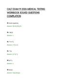 CALT EXAM 111 2026 MEDICAL TESTING&NewLine;WORKBOOK SOLVED QUESTIONS&NewLine;COMPILATION&NewLine;