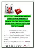 MISY 5325 Exam 2025&ndash;2026 &ndash; Fully Solved Questions and Verified Answers &ndash; Cybersecurity & Risk Management