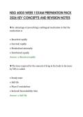 NSG 6005 WEEK 1 EXAM PREPARATION PACK&NewLine;2026 KEY CONCEPTS AND REVISION NOTES