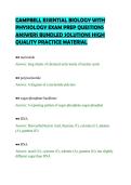 CAMPBELL ESSENTIAL BIOLOGY WITH&NewLine;PHYSIOLOGY EXAM PREP QUESTIONS&NewLine;ANSWERS BUNDLED SOLUTIONS HIGH&NewLine;QUALITY PRACTICE MATERIAL