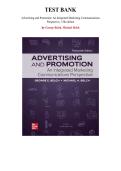 Advertising and Promotion&colon; An Integrated Marketing Communications Perspective&comma; 13th Edition &ndash;&mdash;  George Belch&comma; Michael Belch &mdash; Complete Test Bank &lpar;Ch&period;1-22&rpar;