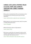 CARDIAC CATH LAB RN A PROPHECY RELIAS&NewLine;63 ACTUAL SCRIPT 2026 COMPLETE&NewLine;QUESTIONS AND CORRECT ANSWERS&NewLine;GRADED A&plus;