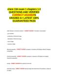 chem 134 exam 1 chapters 1-3 QUESTIONS AND VERIFIED CORRECT ANSWERS GRADED A&plus; -LATEST 2026-2027- 100- GUARANTEED PASS&period;docx&NewLine;&NewLine;