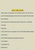 ASCP MB Practice Exam Questions & Answers 2025&sol;2026 &vert; Molecular Biology Certification Study Guide &vert; ASCP MB Exam Prep &vert; Verified A&plus;