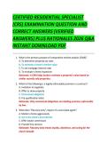 CERTIFIED RESIDENTIAL SPECIALIST &NewLine;&lpar;CRS&rpar; EXAMINATION QUESTION AND &NewLine;CORRECT ANSWERS &lpar;VERIFIED &NewLine;ANSWERS&rpar; PLUS RATIONALES 2026 Q&A &NewLine;INSTANT DOWNLOAD PDF