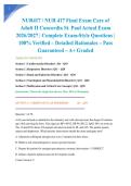 NUR417 &sol; NUR 417 Final Exam Care of Adult II Concordia St&period; Paul Actual Exam 2026&sol;2027 &vert; Complete Exam-Style Questions &vert; 100&percnt; Verified &ndash; Detailed Rationales &ndash; Pass Guaranteed &ndash; A&plus; Graded&NewLine;&NewLine;