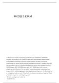 100 FREE MCCQE1 QUESTIONS COMPLETE ALL QUESTIONS AND CORRECT DETAILED ANSWERS &vert;ALREADY GRADED A&plus;&vert;&vert;