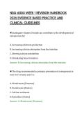 NSG 6005 WEEK 1 REVISION HANDBOOK&NewLine;2026 EVIDENCE BASED PRACTICE AND&NewLine;CLINICAL GUIDELINES