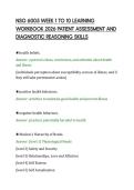 NSG 6005 WEEK 1 TO 10 LEARNING&NewLine;WORKBOOK 2026 PATIENT ASSESSMENT AND&NewLine;DIAGNOSTIC REASONING SKILLS