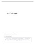 MCCQE1 CRITICAL CARE AIR MEDICAL OPERATIONS UPDATED ACTUAL EXAM QUESTIONS AND CORRECT ANSWERS